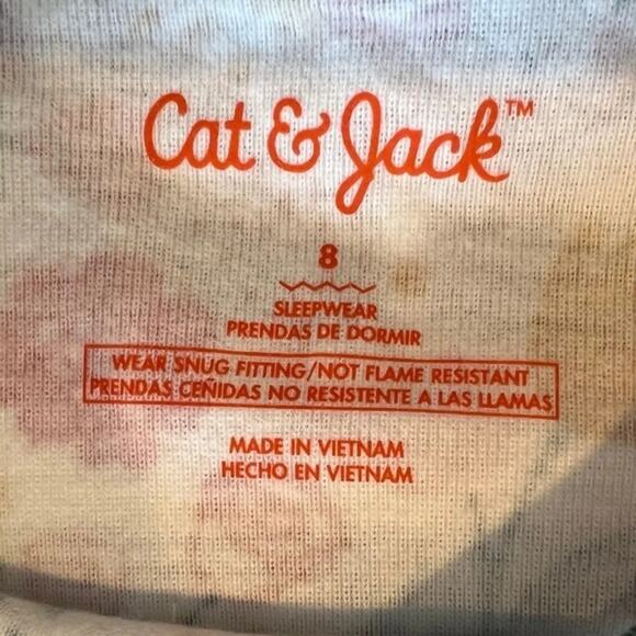 Cat & Jack Girls Pajama Set - SIZE 8 Floral Top & Striped Pants NEW NEVER WORN - Picture 5 of 9